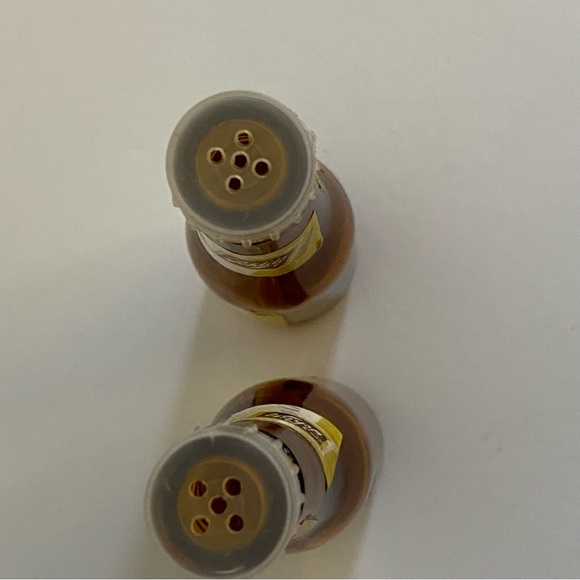 Vintage Schlitz Miniature Beer Bottle Salt and Pepper Bottles Pair Brown 4” - Picture 7 of 13